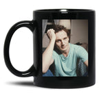 Liam Neeson Young Black Coffee Mug, Gift Coffee Mug