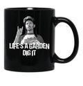 Life'S A Garden Dig It Retro Gift For Fans Black Coffee Mug - Black
