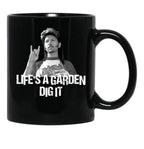 Life'S A Garden Dig It Retro Gift For Fans Black Coffee Mug - Black