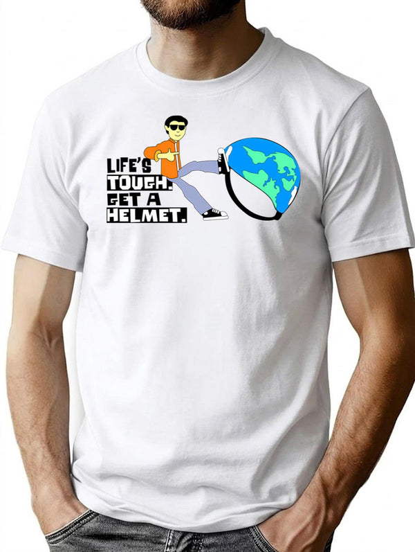 Life'S Tough T-Shirt for Men & Women, T-Shirts Graphic Tee - White