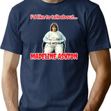 Like to Talk About -Madeline Ashton Quote Becomes Her Death Film Premium Heavyweight Cotton T-Shirt - Navy