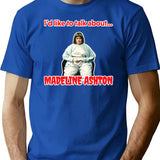 Like to Talk About -Madeline Ashton Quote Becomes Her Death Film Premium Heavyweight Cotton T-Shirt - Blue