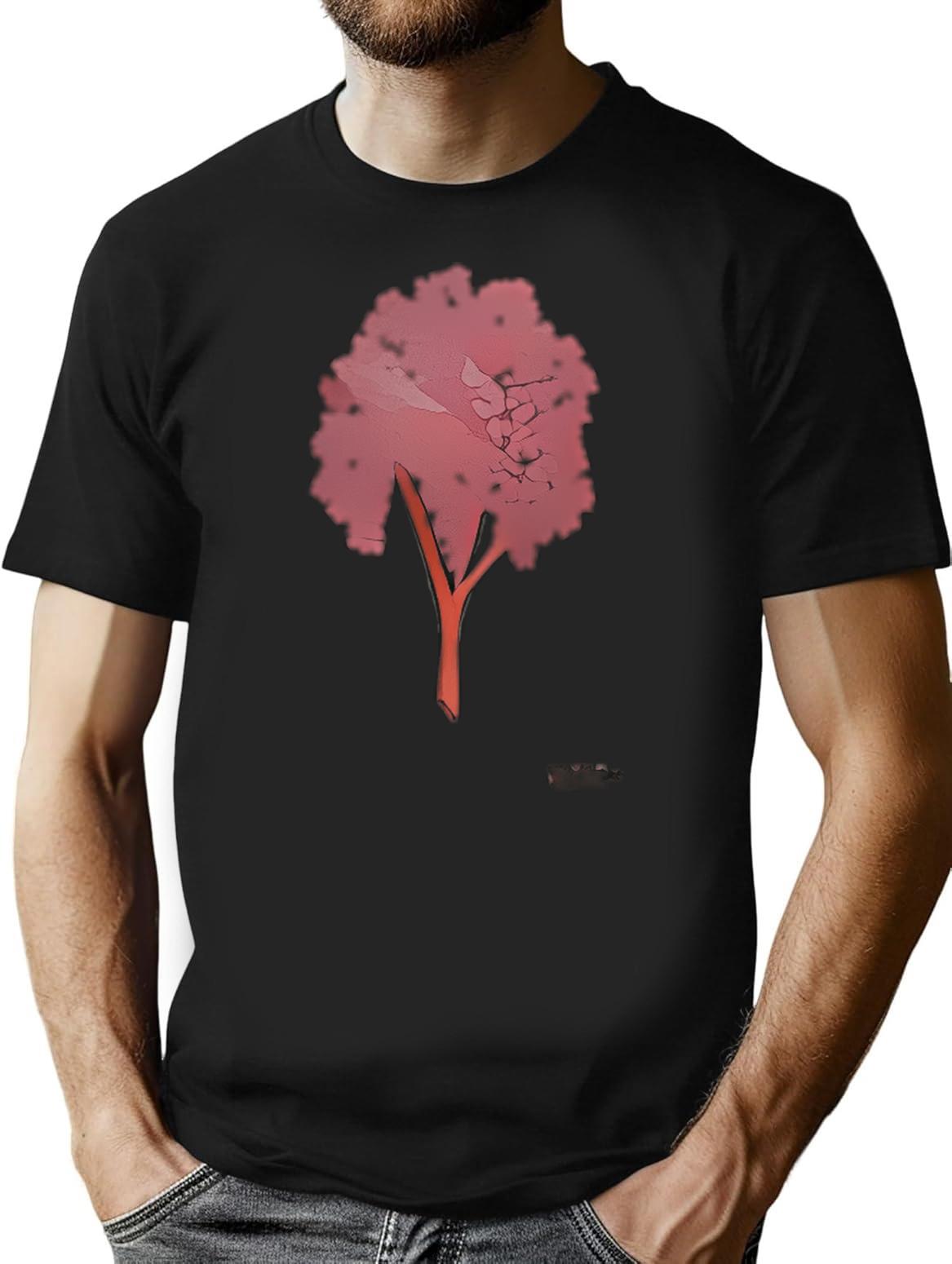 Lilac T-Shirt for Men & Women, T-Shirts Graphic Tee - Black
