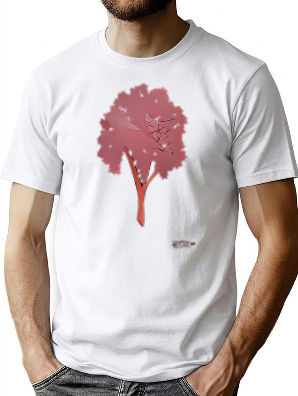 Lilac T-Shirt for Men & Women, T-Shirts Graphic Tee - White