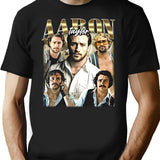 Limited Aaron Taylor Johnson Vintage Shirt Gift for Woman anda Man Premium Heavyweight Cotton T-Shirt - Black