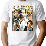 Limited Aaron Taylor Johnson Vintage Shirt Gift for Woman anda Man Premium Heavyweight Cotton T-Shirt - White