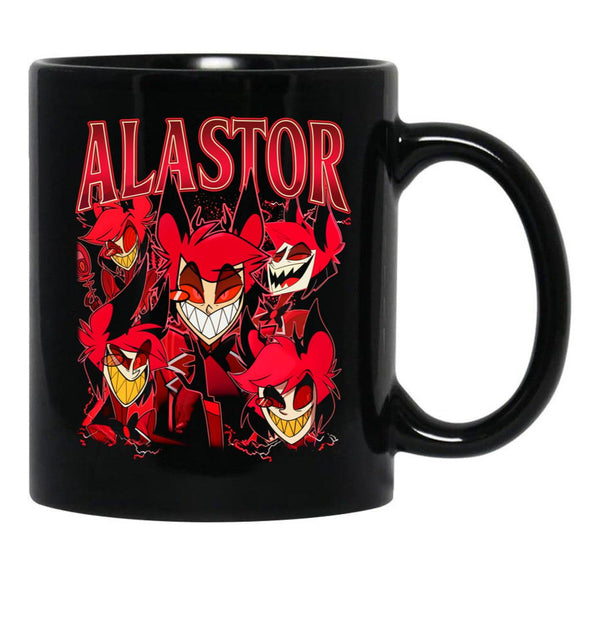 Limited Alastor Hazbin Hotel Vintage Black Coffee Mug, Gift Coffee Mug - Black