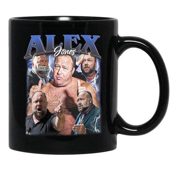Limited Alex Jones Vintage Gift for Woman anda Man Black Coffee Mug, Gift Coffee Mug - Black