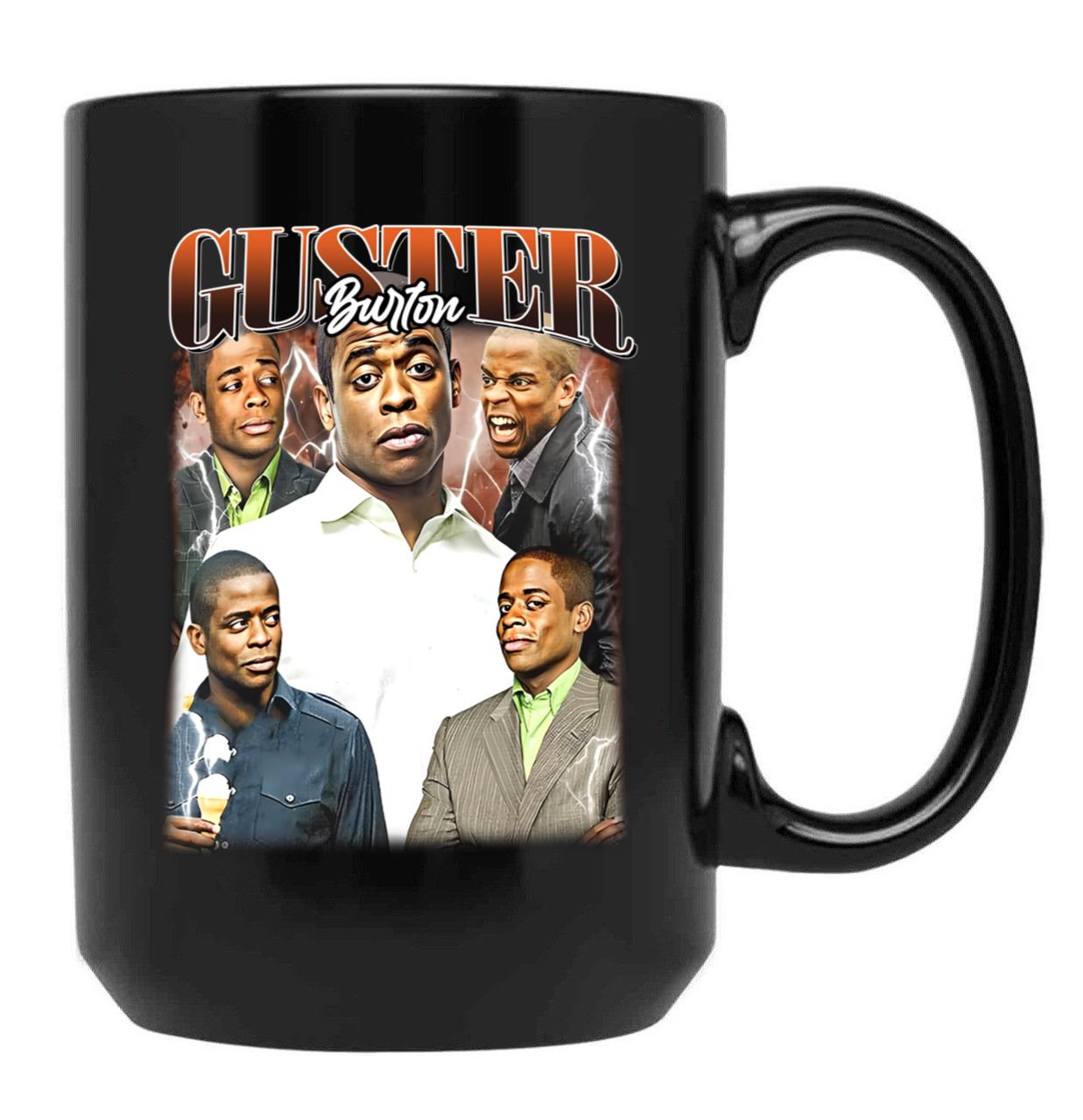Limited Burton Guster Psych Vintage Gift for Woman and Man Black Coffee Mug, Gift Coffee Mug