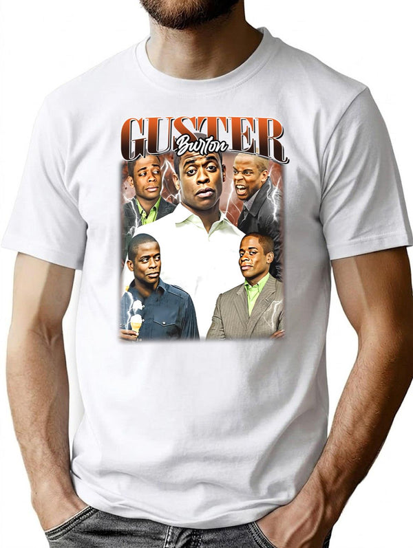 Limited Burton Guster Psych Vintage Shirt Gift for Woman and Man Premium Heavyweight Cotton T-Shirt - White