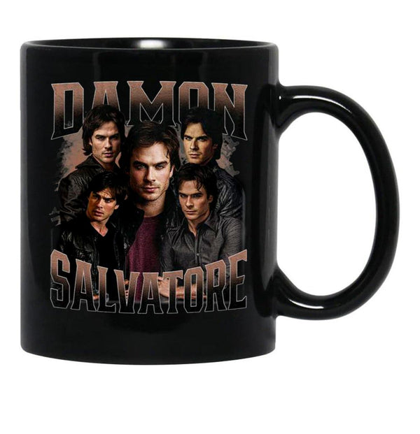 Limited Damon Salvatore Vintage Gift for Woman and Man Black Coffee Mug, Gift Coffee Mug - Black
