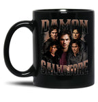 Limited Damon Salvatore Vintage Gift for Woman and Man Black Coffee Mug, Gift Coffee Mug
