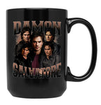 Limited Damon Salvatore Vintage Gift for Woman and Man Black Coffee Mug, Gift Coffee Mug