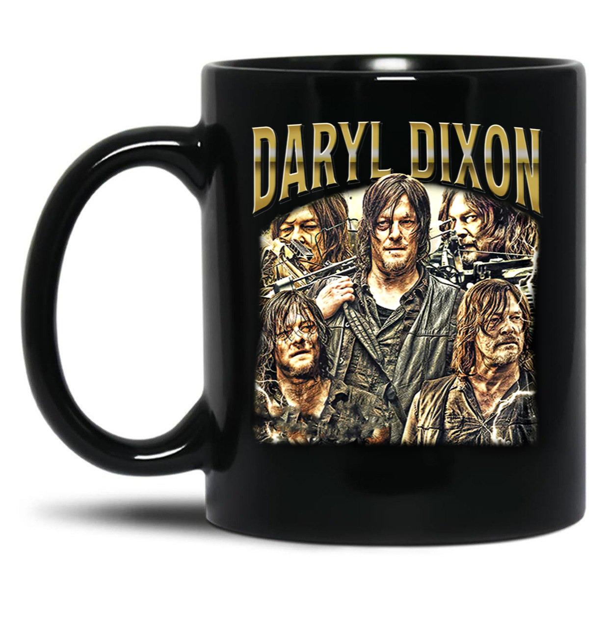 Limited Daryl Dixon Vintage Gift for Woman and Man Black Coffee Mug, Gift Coffee Mug