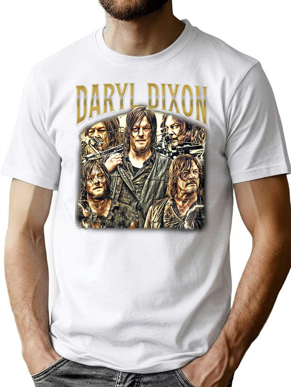 Limited Daryl Dixon Vintage Gift for Woman and Man Premium Heavyweight Cotton T-Shirt - White