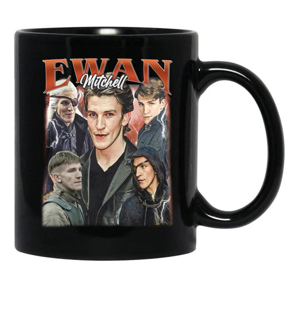 Limited Ewan Mitchell Vintage Gift for Woman and Man Black Coffee Mug, Gift Coffee Mug - Black