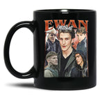 Limited Ewan Mitchell Vintage Gift for Woman and Man Black Coffee Mug, Gift Coffee Mug