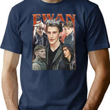Limited Ewan Mitchell Vintage Shirt Gift for Woman and Man Premium Heavyweight Cotton T-Shirt - Navy