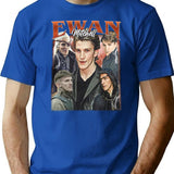 Limited Ewan Mitchell Vintage Shirt Gift for Woman and Man Premium Heavyweight Cotton T-Shirt - Blue