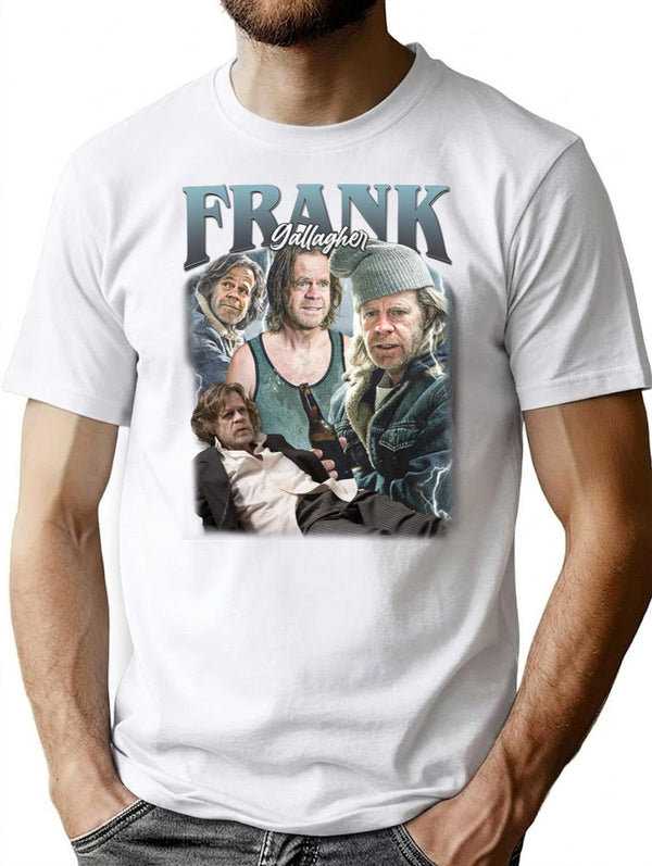 Limited Frank Gallagher Vintage Shirt Gift for Woman and Man Premium Heavyweight Cotton T-Shirt - White