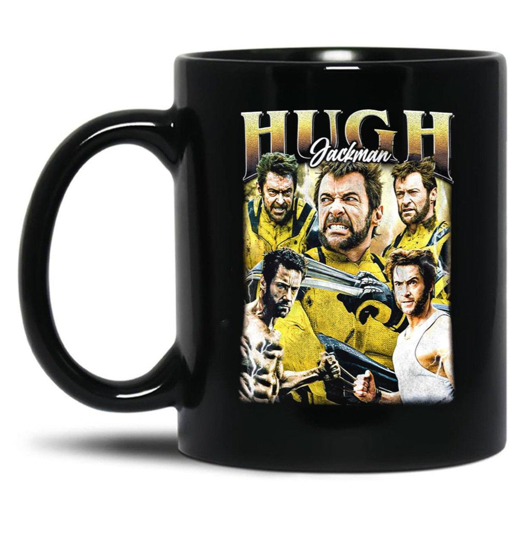 Limited Hugh Jackman Vintage Gift for Woman and Man Black Coffee Mug, Gift Coffee Mug