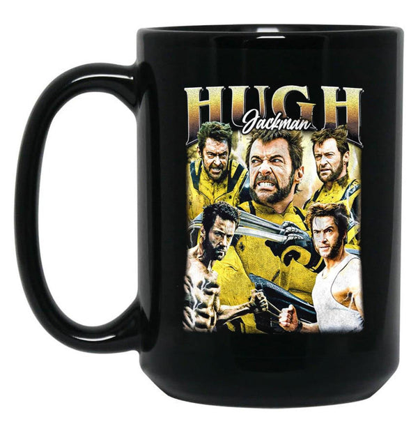 Limited Hugh Jackman Vintage Gift for Woman and Man Black Coffee Mug, Gift Coffee Mug - Black