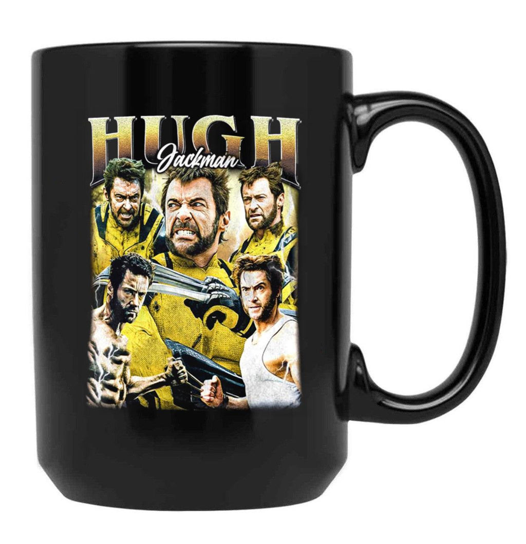 Limited Hugh Jackman Vintage Gift for Woman and Man Black Coffee Mug, Gift Coffee Mug