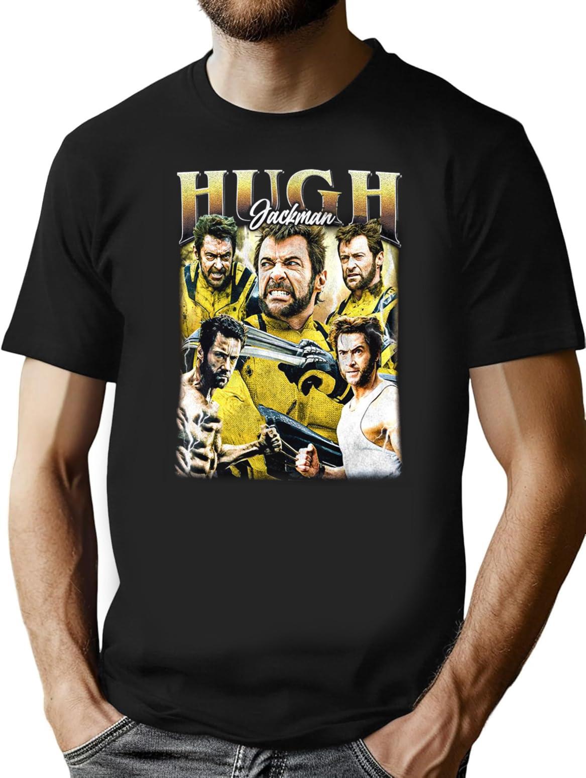 Limited Hugh Jackman Vintage Shirt Gift for Woman and Man Premium Heavyweight Cotton T-Shirt - Black