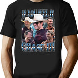 Limited If You Feel it Chase It Glen Powell Vintage Shirt Gift for Woman and Man Premium Heavyweight Cotton T-Shirt - Black