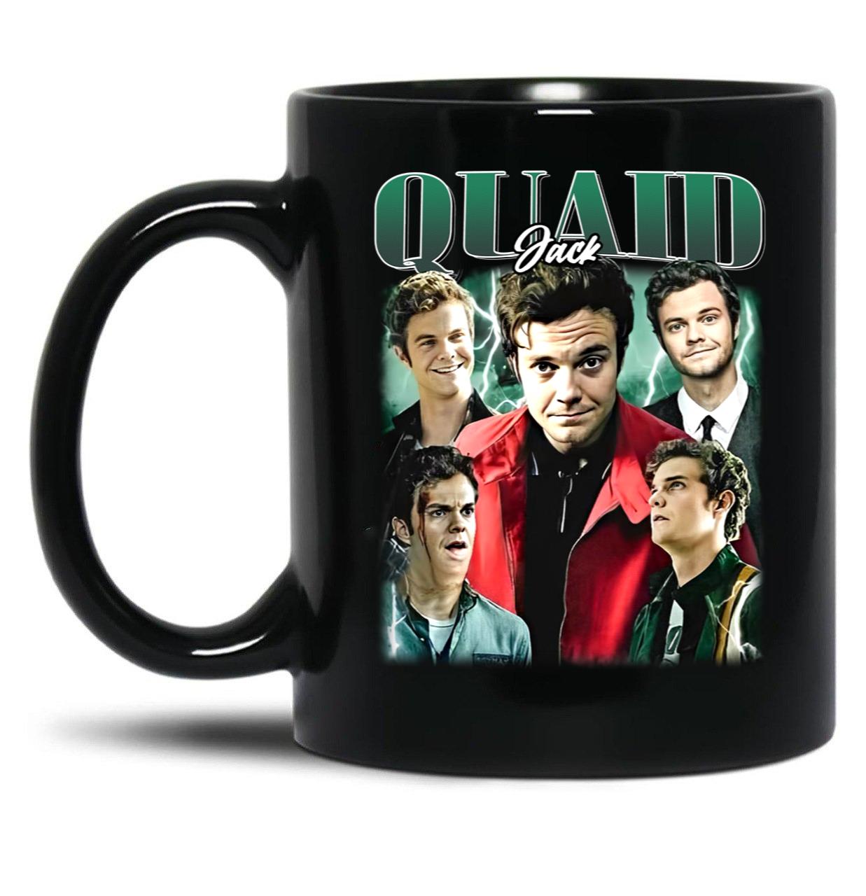 Limited Jack Quaid Vintage Gift for Woman and Man Black Coffee Mug, Gift Coffee Mug