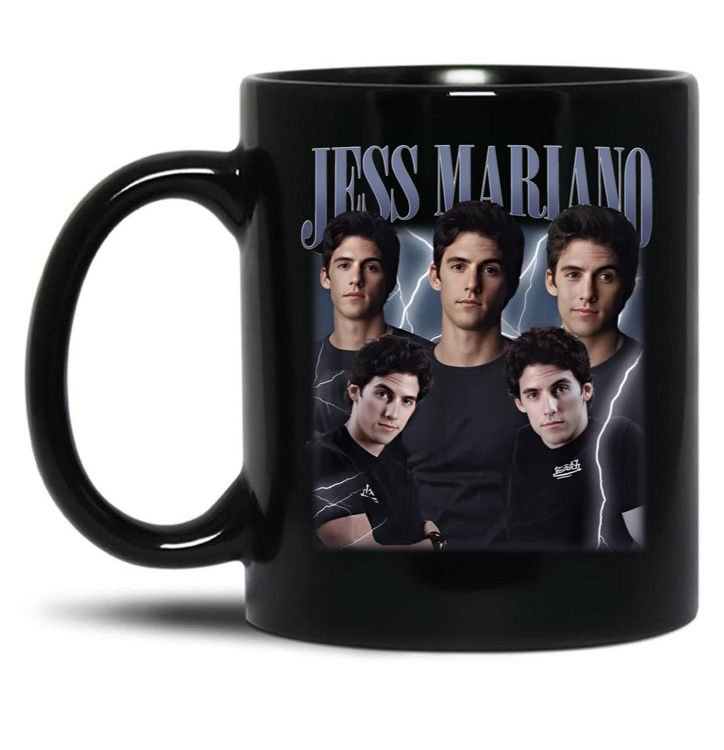 Limited Jess Mariano Vintage Gift for Woman and Man Black Coffee Mug, Gift Coffee Mug