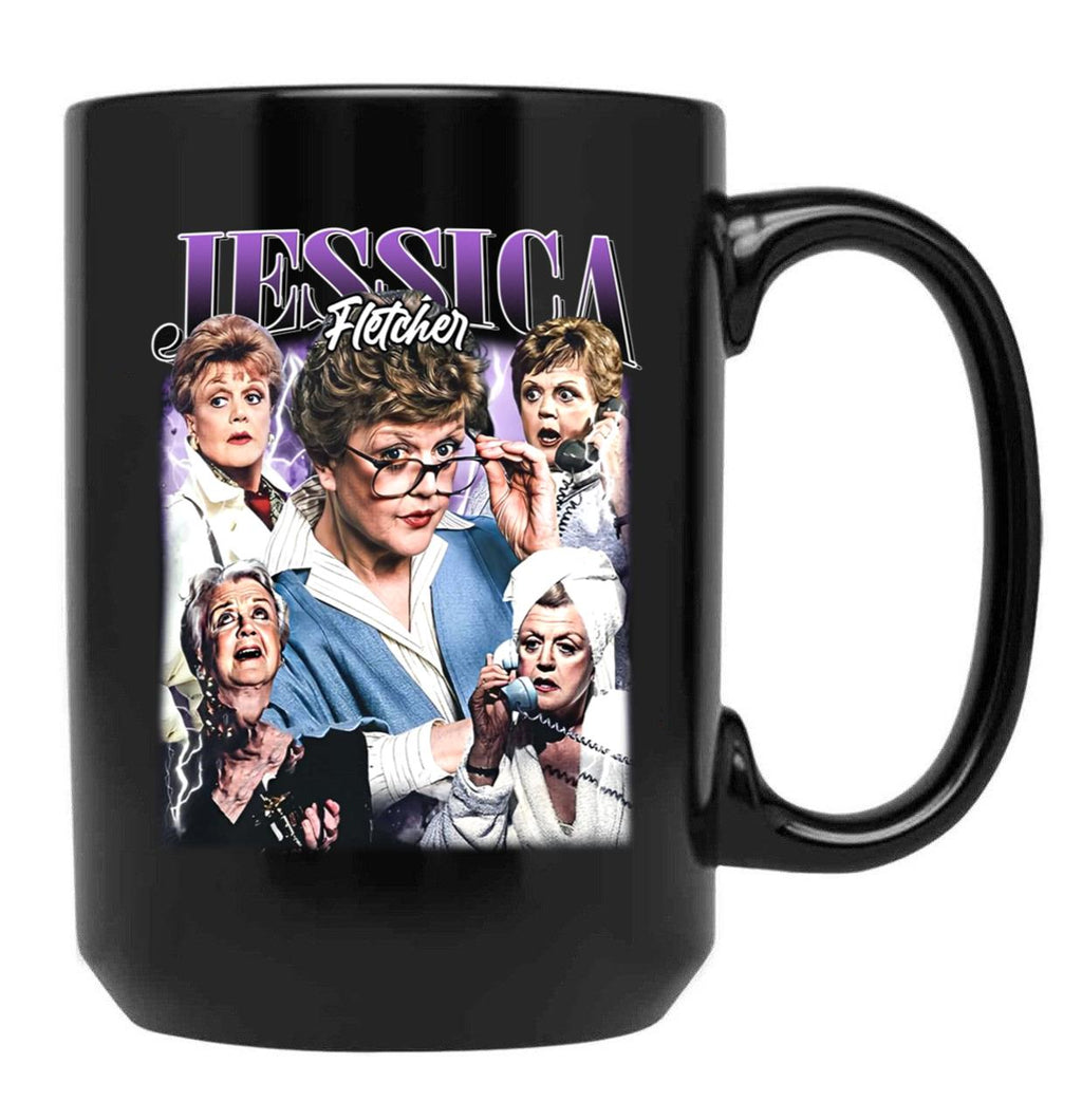 Limited Jessica Fletcher Vintage Gift for Woman and Man Black Coffee Mug, Gift Coffee Mug