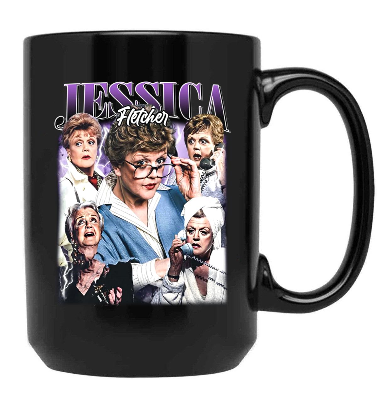Limited Jessica Fletcher Vintage Gift for Woman and Man Black Coffee Mug, Gift Coffee Mug