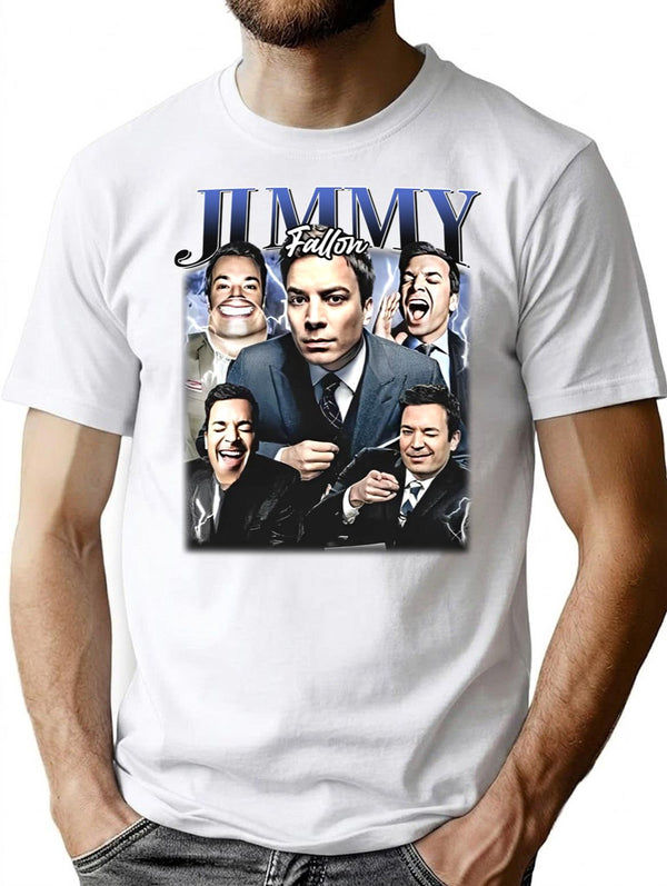 Limited Jimmy Fallon Vintage Shirt Gift for Woman and Man Premium Heavyweight Cotton T-Shirt - White