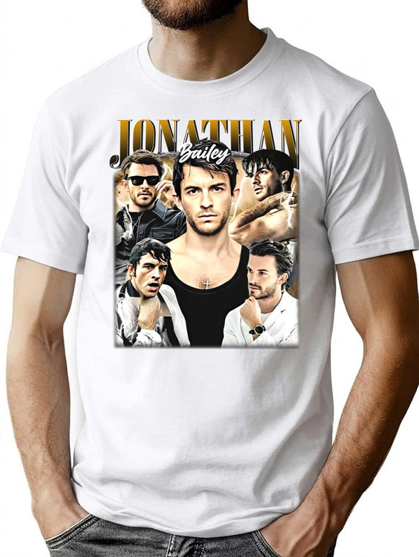 Limited Jonathan Bailey Vintage Shirt Gift for Woman and Man - Copy Premium Heavyweight Cotton T-Shirt - White