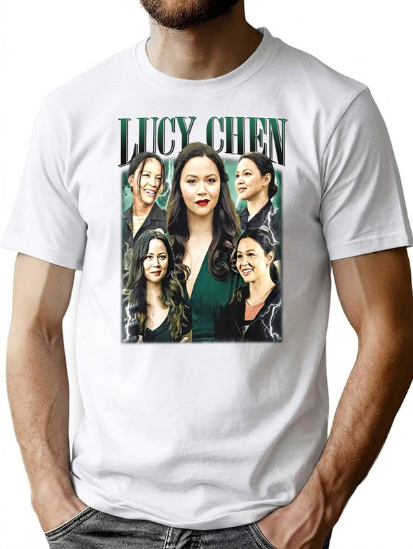 Limited Lucy Chen Vintage Shirt Gift for Woman and Man Premium Heavyweight Cotton T-Shirt - White