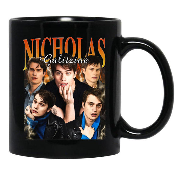 Limited Nicholas Galitzine Vintage Gift for Woman and Man Black Coffee Mug, Gift Coffee Mug - Black