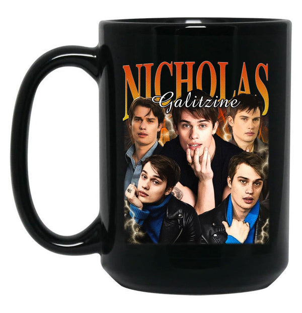 Limited Nicholas Galitzine Vintage Gift for Woman and Man Black Coffee Mug, Gift Coffee Mug - Black