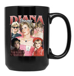 Limited Princess Diana Vintage Gift for Woman and Man Black Coffee Mug, Gift Coffee Mug