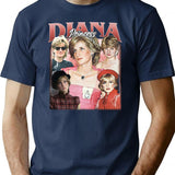 Limited Princess Diana Vintage Shirt Gift for Woman and Man Premium Heavyweight Cotton T-Shirt - Navy