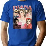 Limited Princess Diana Vintage Shirt Gift for Woman and Man Premium Heavyweight Cotton T-Shirt - Blue