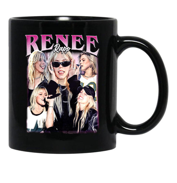 Limited Renee Rapp Vintage Gift for Woman anda Man Black Coffee Mug, Gift Coffee Mug - Black