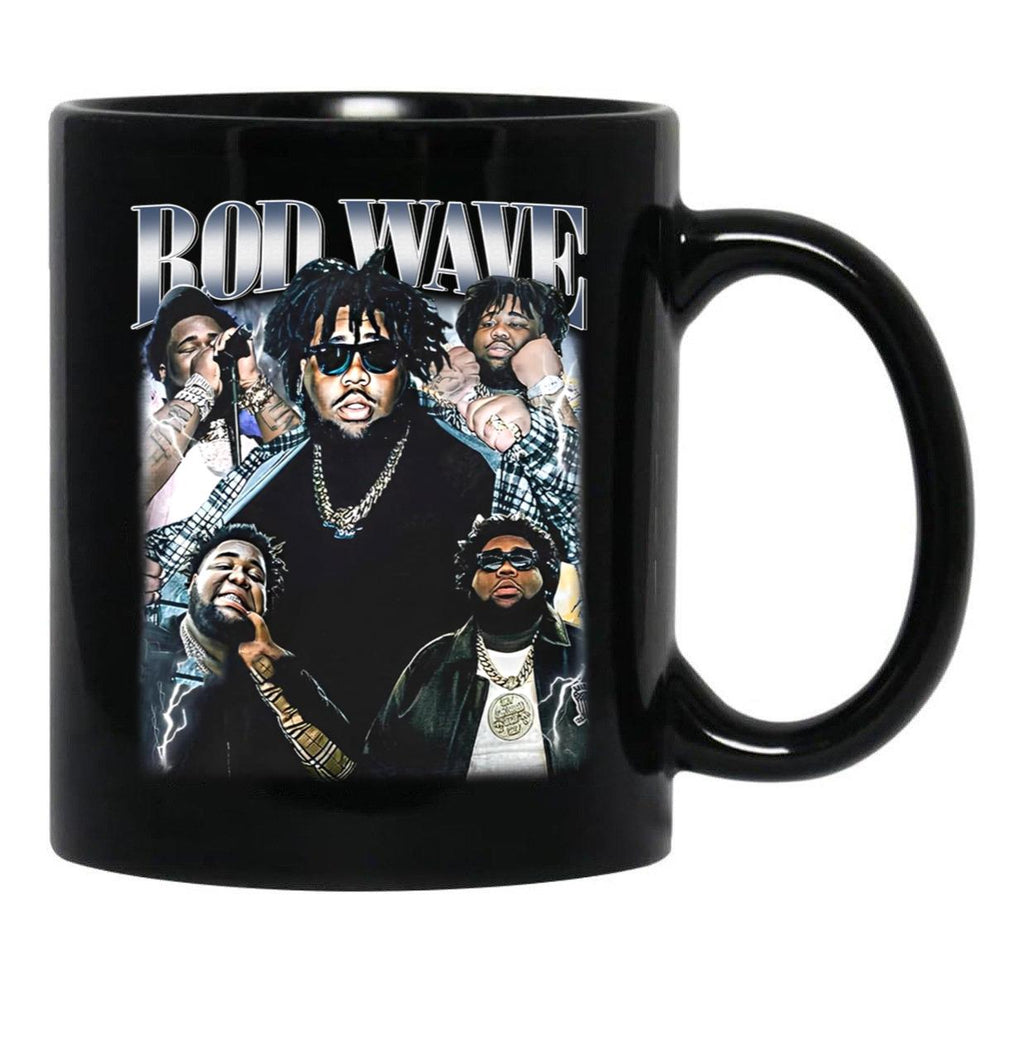 Limited Rod Wave Vintage Gift for Woman and Man Black Coffee Mug, Gift Coffee Mug - Black