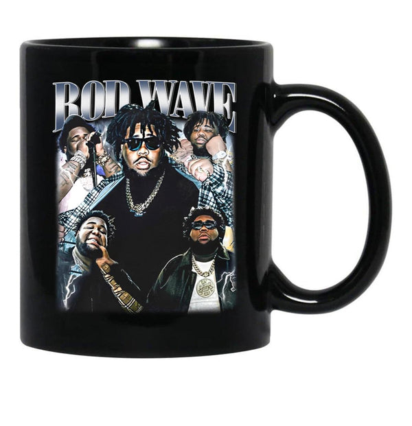 Limited Rod Wave Vintage Gift for Woman and Man Black Coffee Mug, Gift Coffee Mug - Black