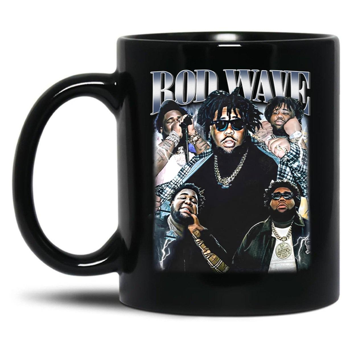 Limited Rod Wave Vintage Gift for Woman and Man Black Coffee Mug, Gift Coffee Mug