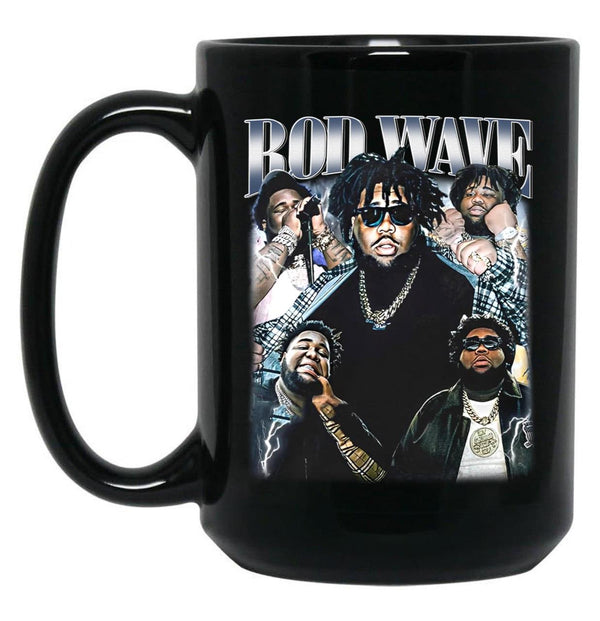 Limited Rod Wave Vintage Gift for Woman and Man Black Coffee Mug, Gift Coffee Mug - Black