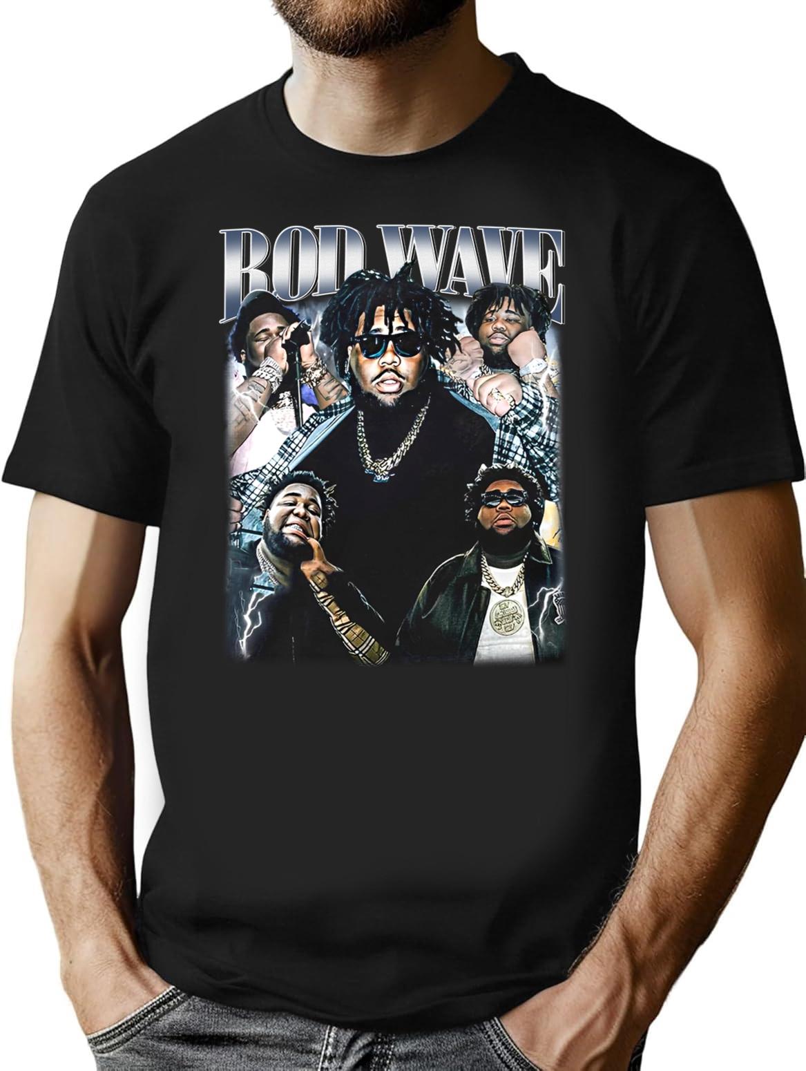 Limited Rod Wave Vintage Shirt Gift for Woman and Man Premium Heavyweight Cotton T-Shirt - Black