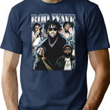 Limited Rod Wave Vintage Shirt Gift for Woman and Man Premium Heavyweight Cotton T-Shirt - Navy
