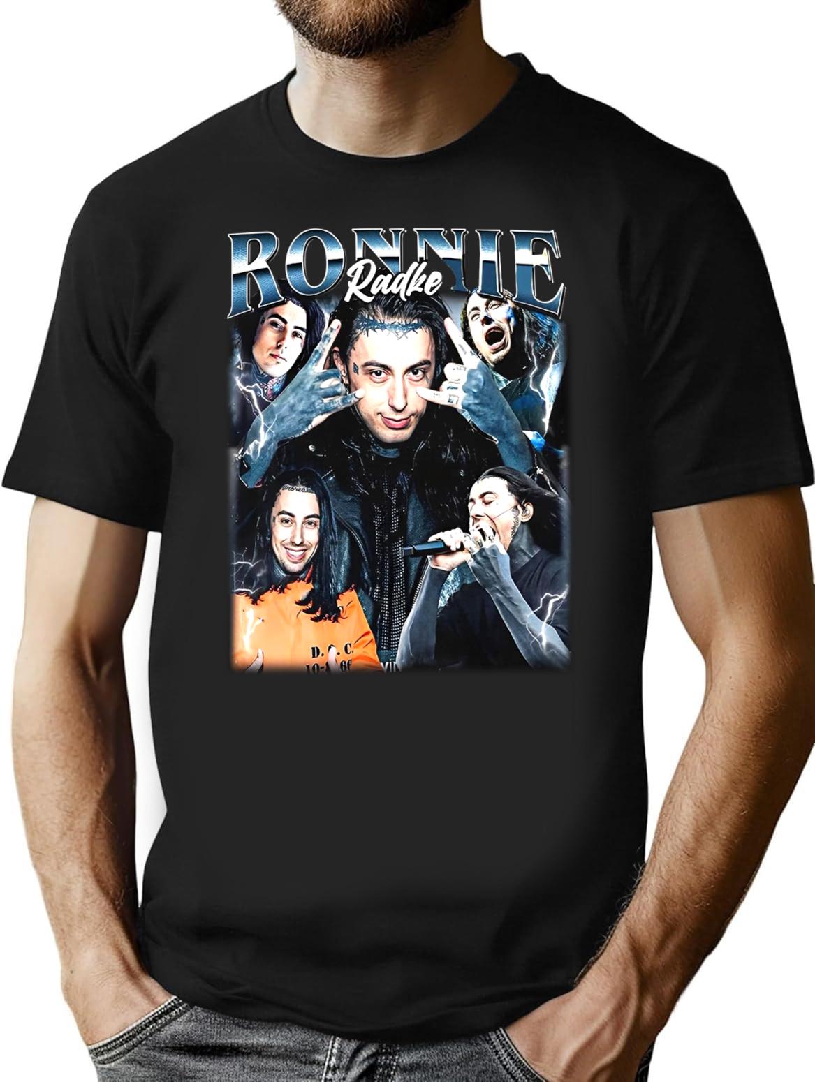 Limited Ronnie Radke Vintage Shirt Gift for Woman and Man Premium Heavyweight Cotton T-Shirt - Black