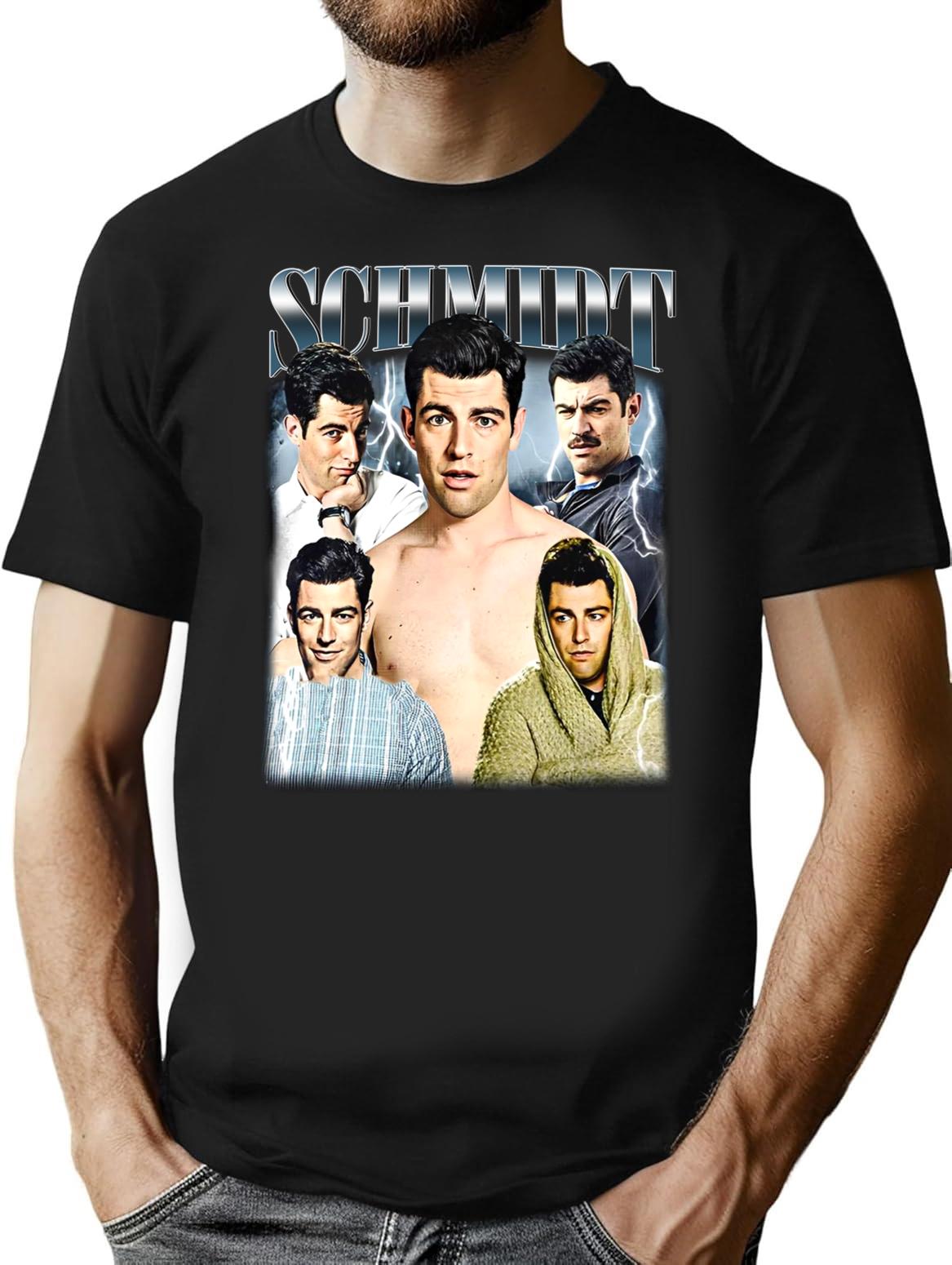 Limited Schmidt New Girl Vintage Shirt Gift for Woman and Man Premium Heavyweight Cotton T-Shirt - Black